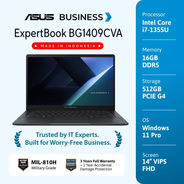 ASUS EXPERTBOOK BG1409CVA i7-1355U/16GB DDR5/512GB SSD/Win Pro