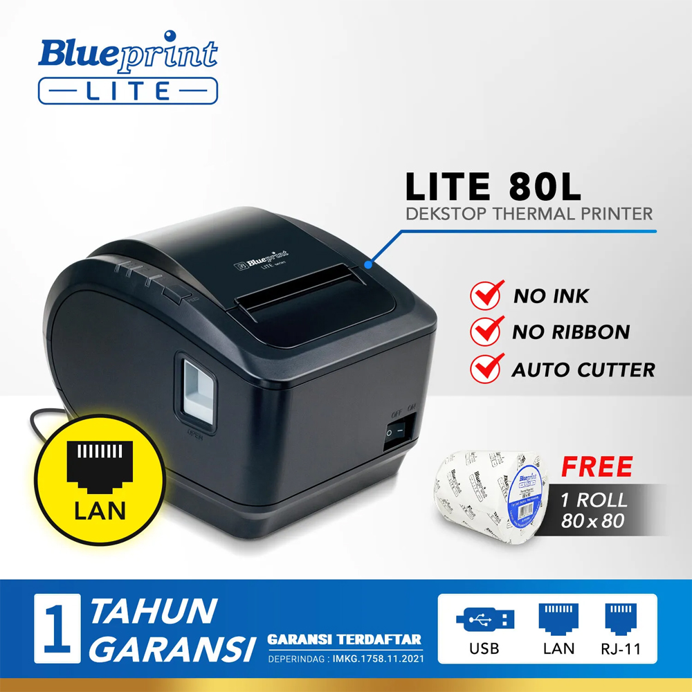 Blueprint BP-LITE 80L Thermal Receipt Printer POS USB + LAN