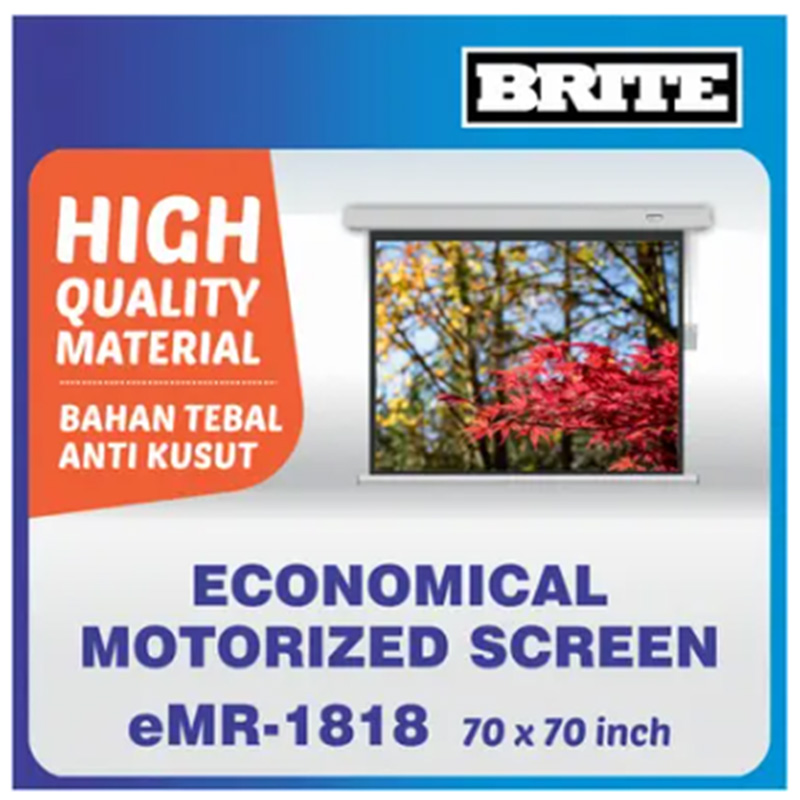 BRITE Layar Proyeksi Motorized eMR-1818