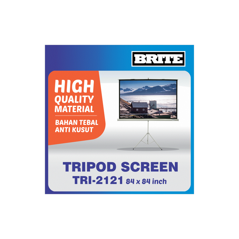 BRITE TRIPOD SCREN PROJECTOR [TRI-2121]