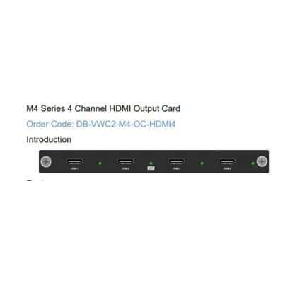 DIGIBIRD VIDEOWALL CONTROLLER OUTPUT CARD 4CH HDMI (DB-VWC2-M4-OC-HDMI4)