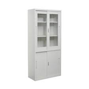 Informa Gavin Kabinet Kantor 4 Pintu Geser Metal Half - Putih
