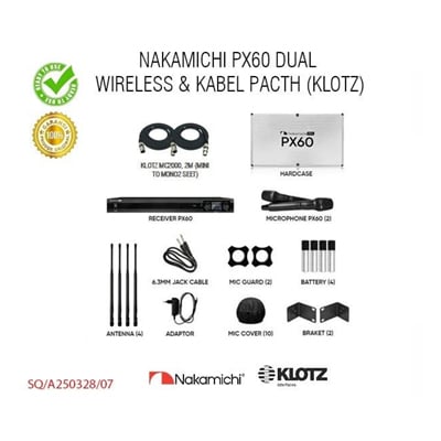NAKAMICHI PX60 DUAL WIRELESS & KABEL PACTH (KLOTZ)