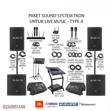 PAKET SOUND SYSTEM TKDN UTK LIVE MUSIC - TYPE A