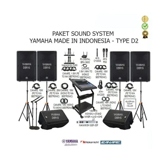 PAKET SOUND SYSTEM YAMAHA MADE IN INDONESIA - TYPE D2