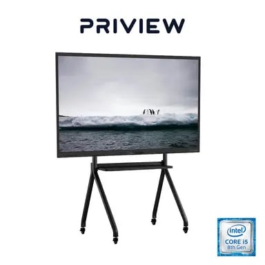PRIVIEW IFPD ASHA 75 inch + Windows i5 + Kani Mobile Stand