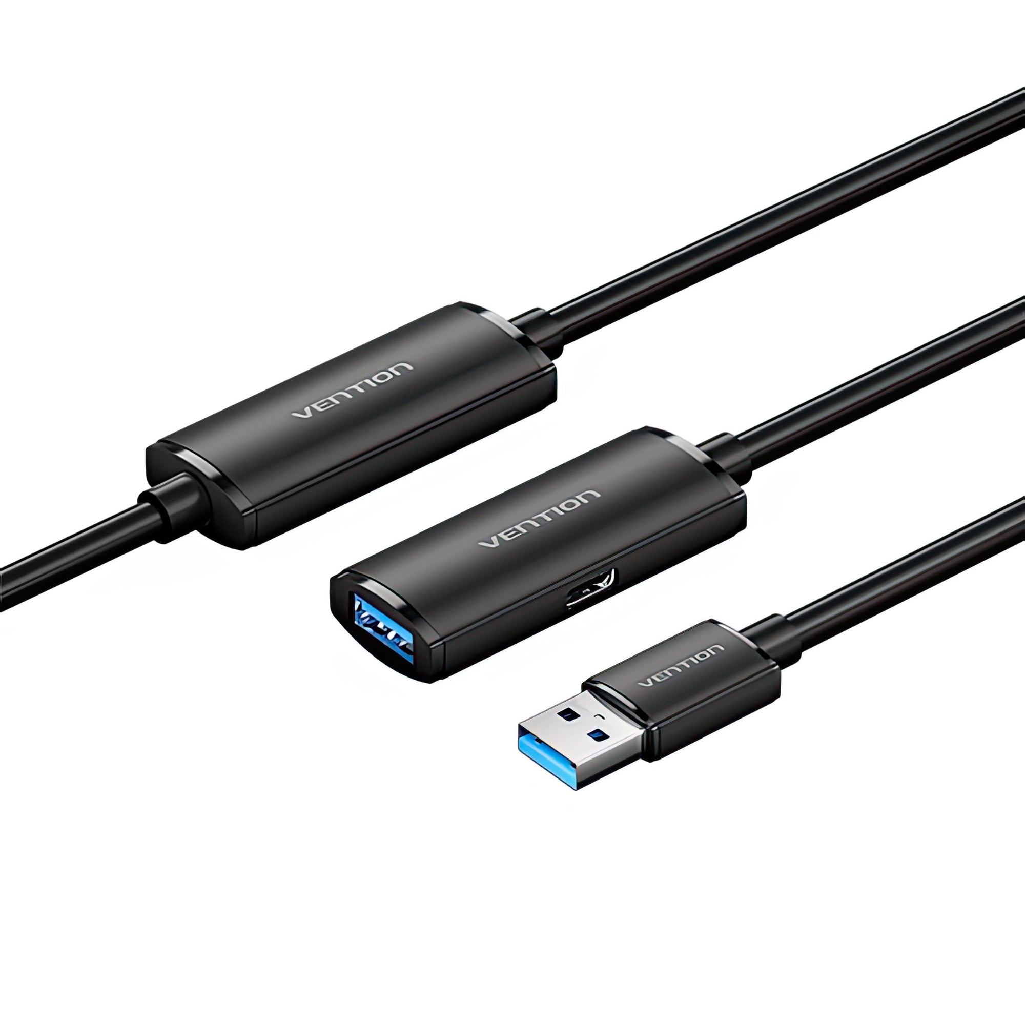 Vention USB 3.0 Type-A Male to Type-A Female Active Extension Cable 5M Black