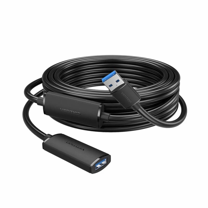 Vention USB 3.0 Type-A Male to Type-A Female Active Extension Cable 5M Black